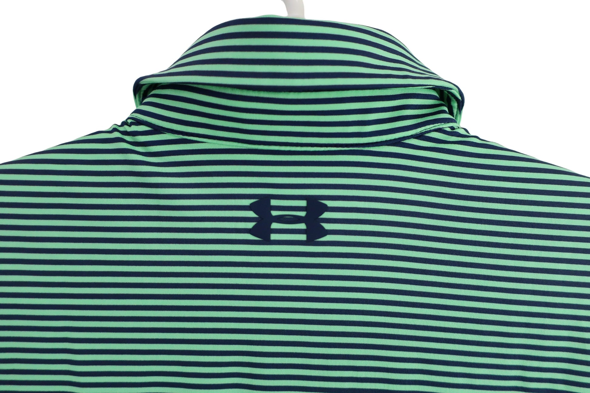 UNDER ARMOUR(アンダーアーマー) ポロシャツ 黄緑ネイビーボーダー メンズ LG A-6