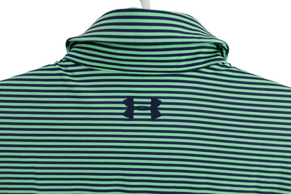 UNDER ARMOUR(アンダーアーマー) ポロシャツ 黄緑ネイビーボーダー メンズ LG A-6