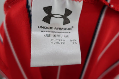 UNDER ARMOUR(アンダーアーマー) ポロシャツ 赤白ボーダー メンズ LG A-8