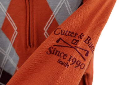 CUTTER&BUCK(カッター＆バック) ハーフジップセーター オレンジ メンズ L B-2