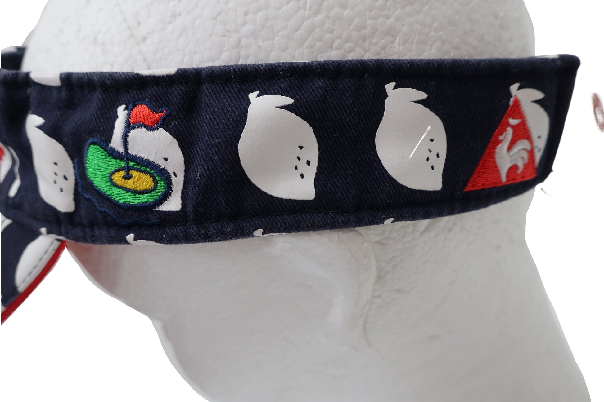 le coq sportif(ルコックスポルティフ) サンバイザー ネイビー白総柄 レディース フリーサイズ A-6