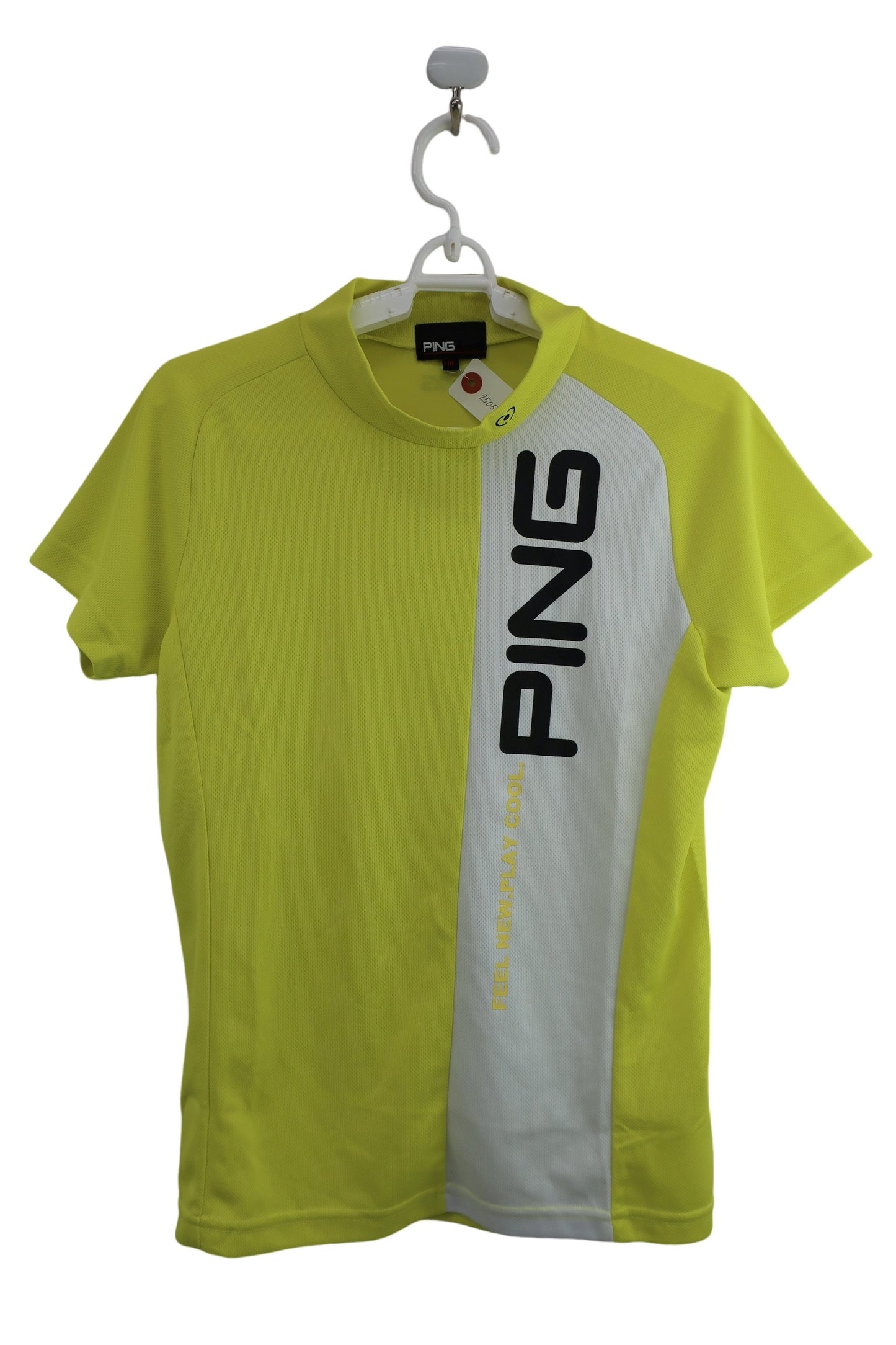 PING(ピン) 半袖モックネックシャツ 黄色 レディース M 622-3268806 S-1