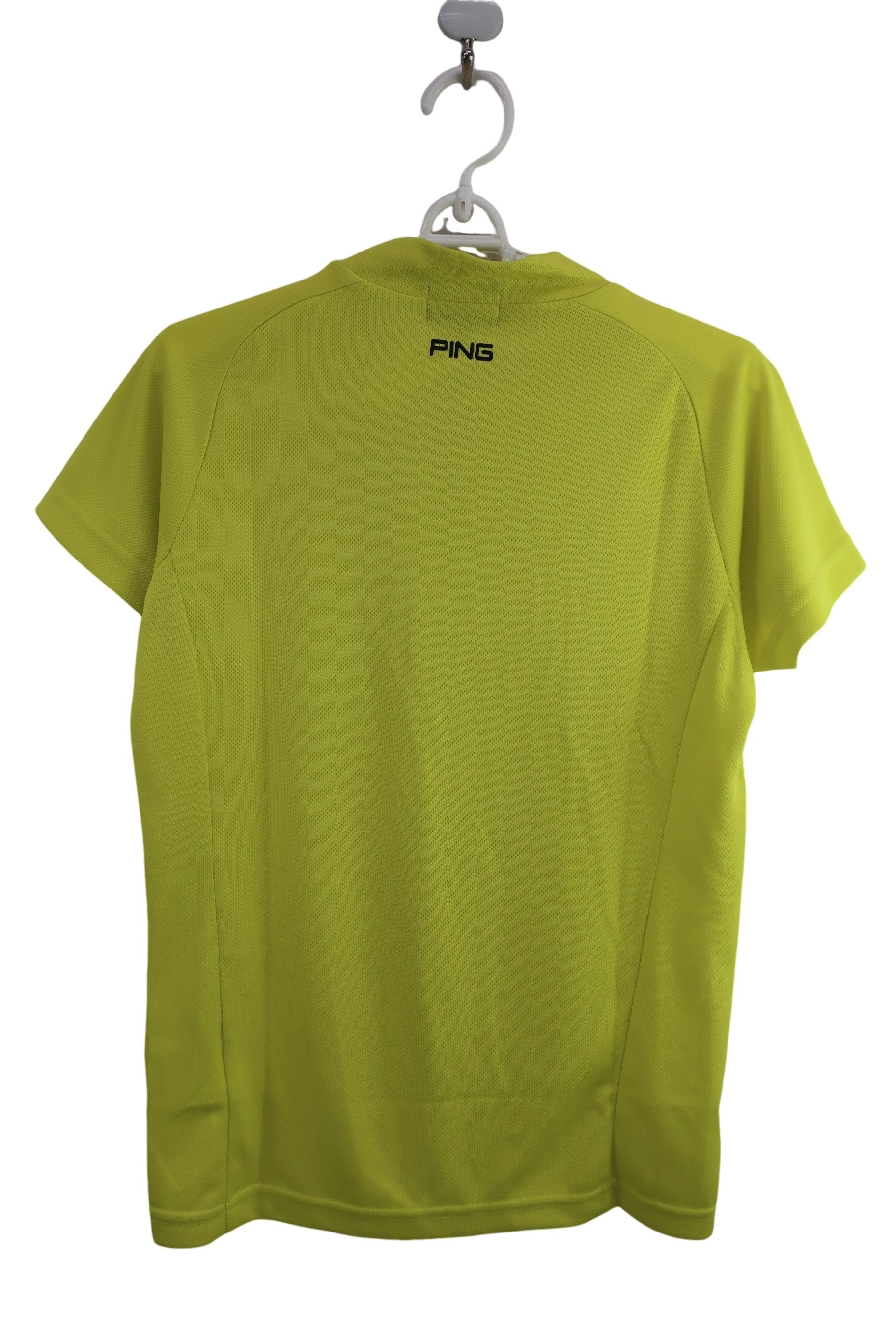 PING(ピン) 半袖モックネックシャツ 黄色 レディース M 622-3268806 S-5