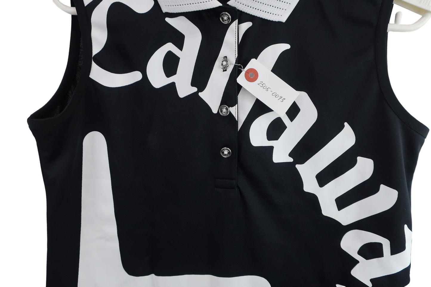 Callaway(キャロウェイ) ノースリーブポロシャツ 黒白 レディース M C22134213 S-3