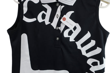 Callaway(キャロウェイ) ノースリーブポロシャツ 黒白 レディース M C22134213 S-3
