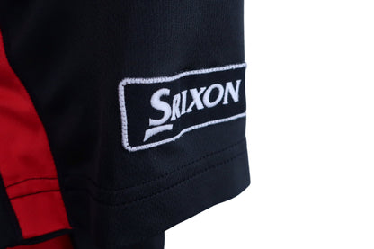 SRIXON(スリクソン) 半袖モックネックシャツ 赤黒 メンズ M B-7