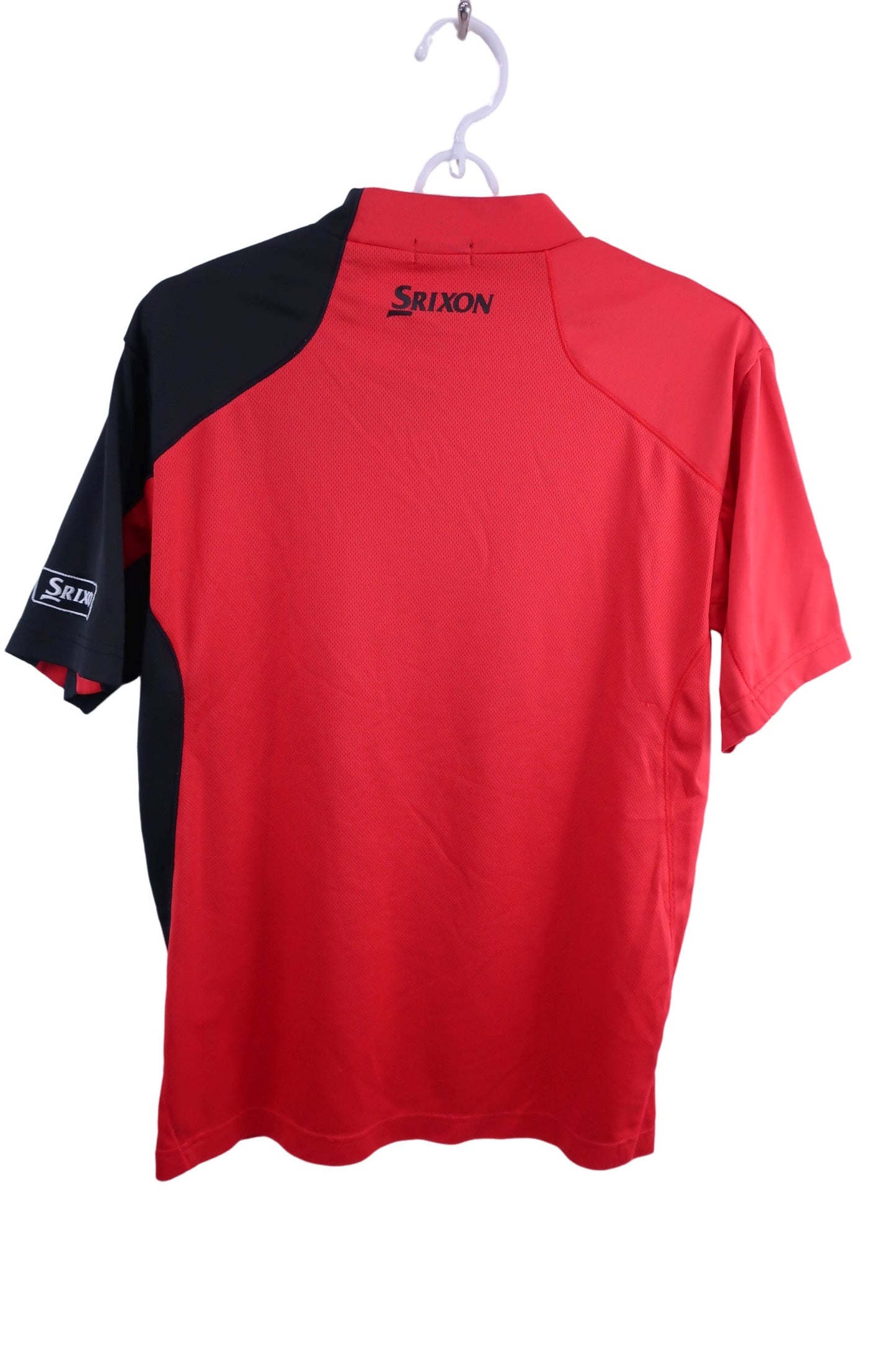 SRIXON(スリクソン) 半袖モックネックシャツ 赤黒 メンズ M B-8