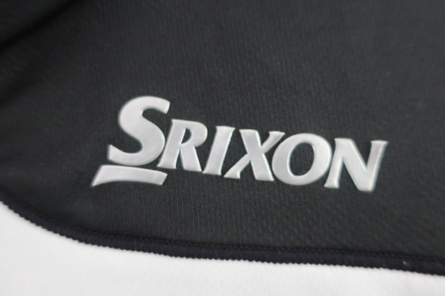 SRIXON(スリクソン) 半袖モックネックシャツ 白黒 メンズ M B-2