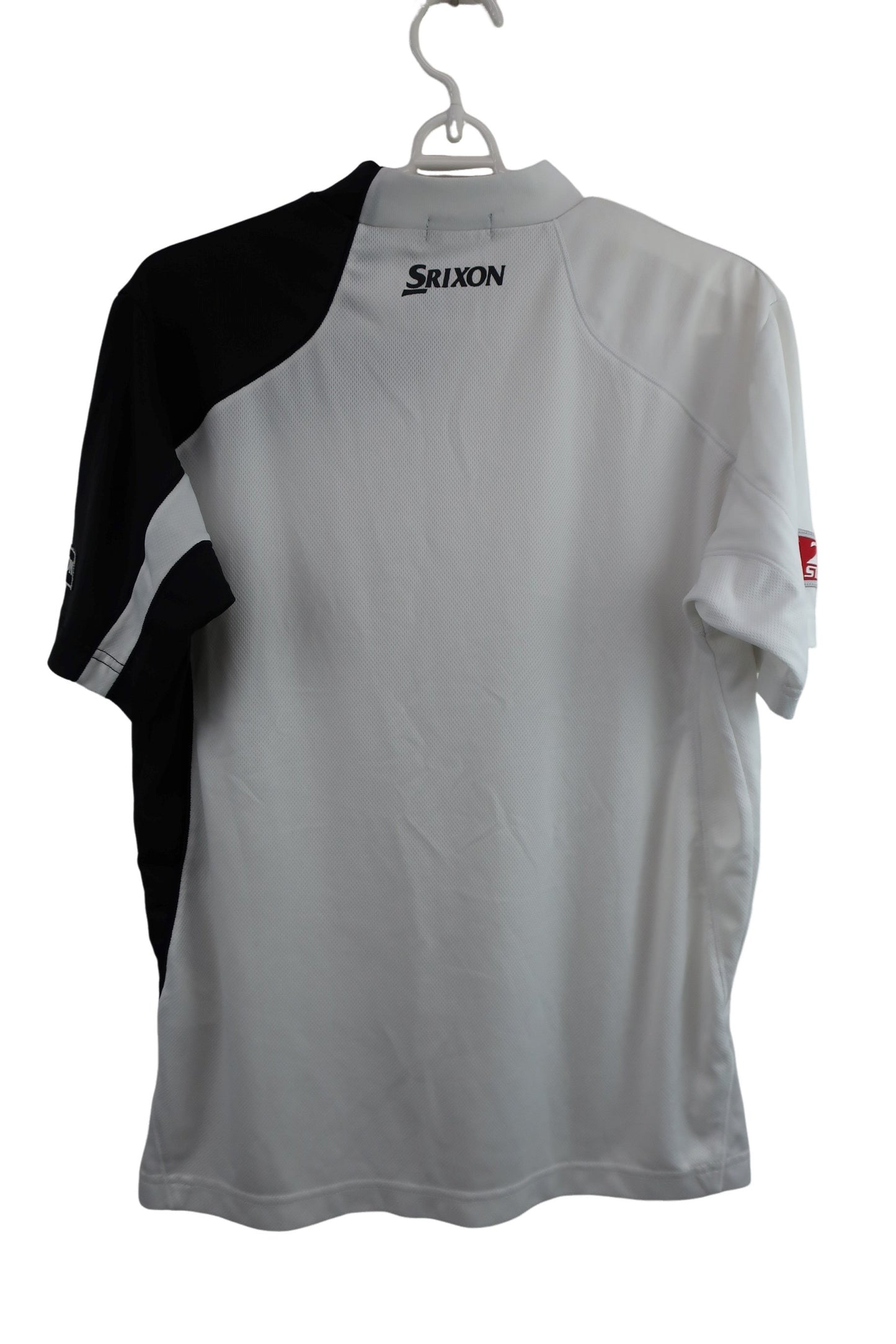 SRIXON(スリクソン) 半袖モックネックシャツ 白黒 メンズ M B-7