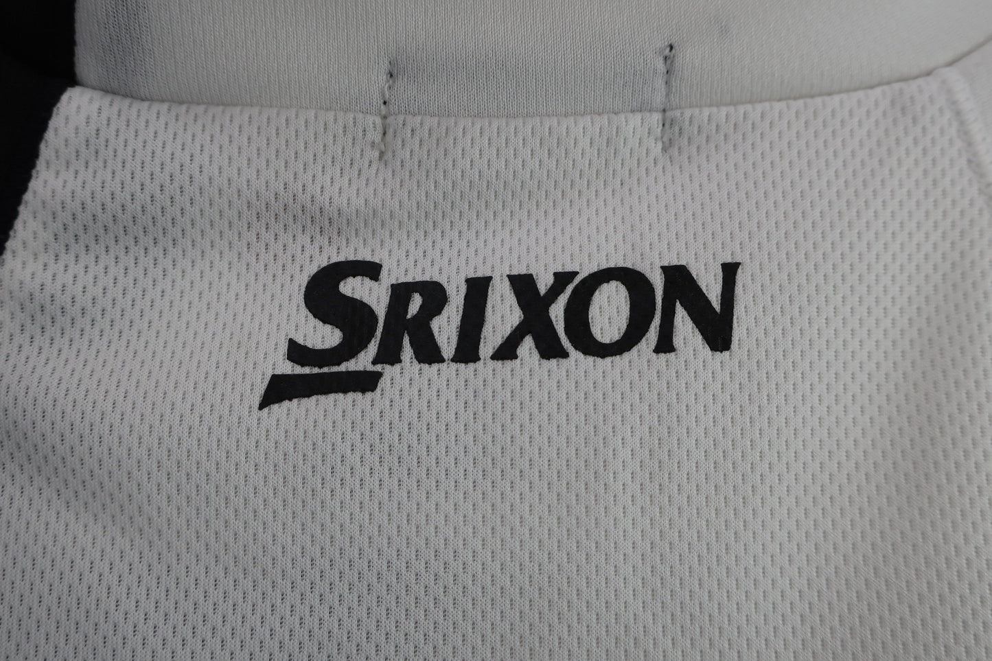 SRIXON(スリクソン) 半袖モックネックシャツ 白黒 メンズ M B-8