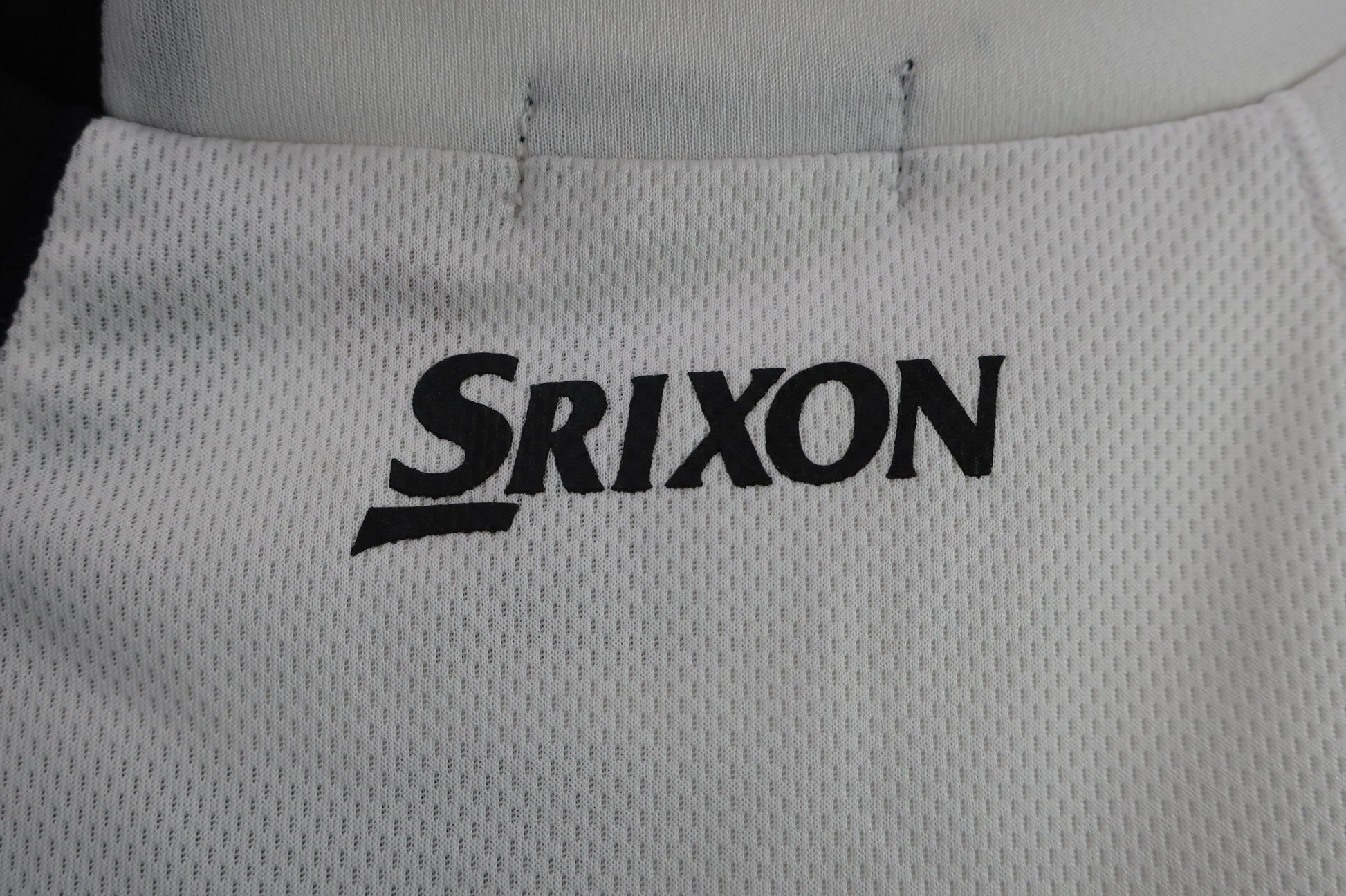 SRIXON(スリクソン) 半袖モックネックシャツ 白黒 メンズ M B-8