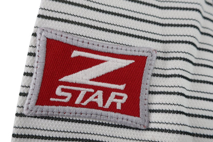 SRIXON(スリクソン) 半袖モックネックシャツ 白黒ボーダー メンズ M B-4