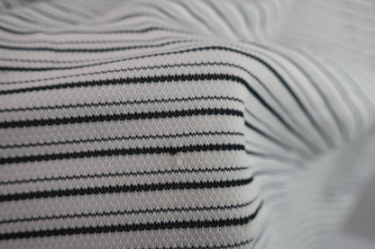 SRIXON(スリクソン) 半袖モックネックシャツ 白黒ボーダー メンズ M B-6