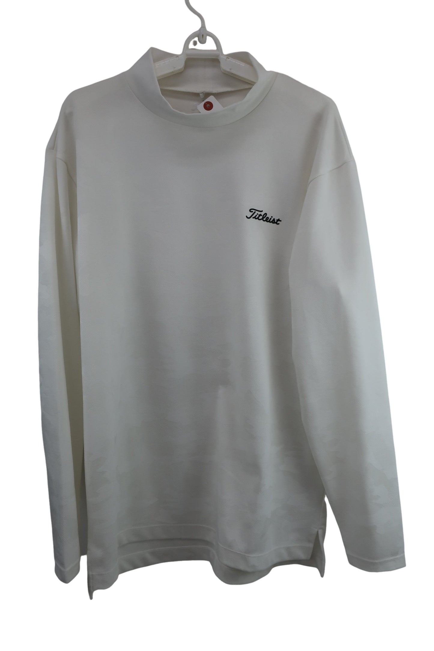 Titleist(タイトリスト) 長袖モックネックシャツ 白カモフラ柄 メンズ 3L A-1