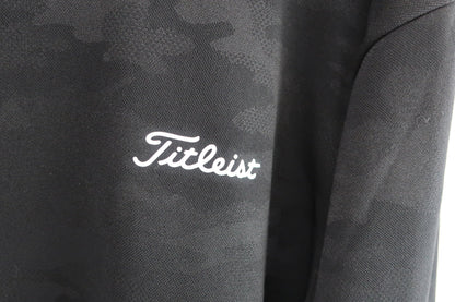 Titleist(タイトリスト) 長袖モックネックシャツ 黒カモフラ柄 メンズ 3L A-2