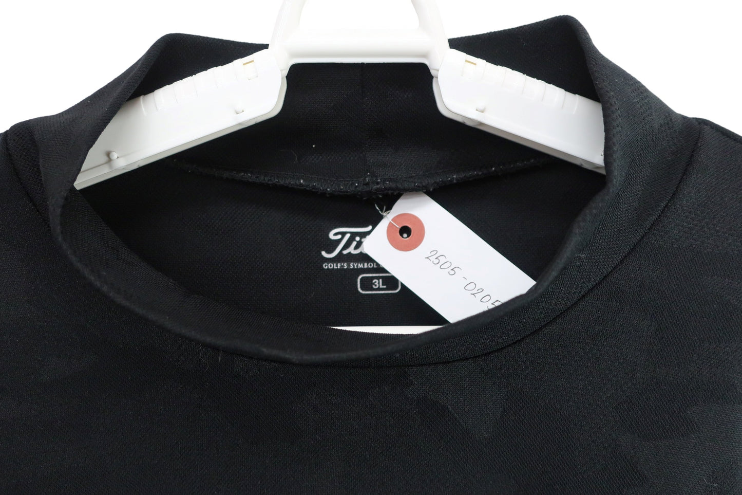 Titleist(タイトリスト) 長袖モックネックシャツ 黒カモフラ柄 メンズ 3L A-4