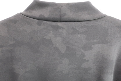 Titleist(タイトリスト) 長袖モックネックシャツ 黒カモフラ柄 メンズ 3L A-6