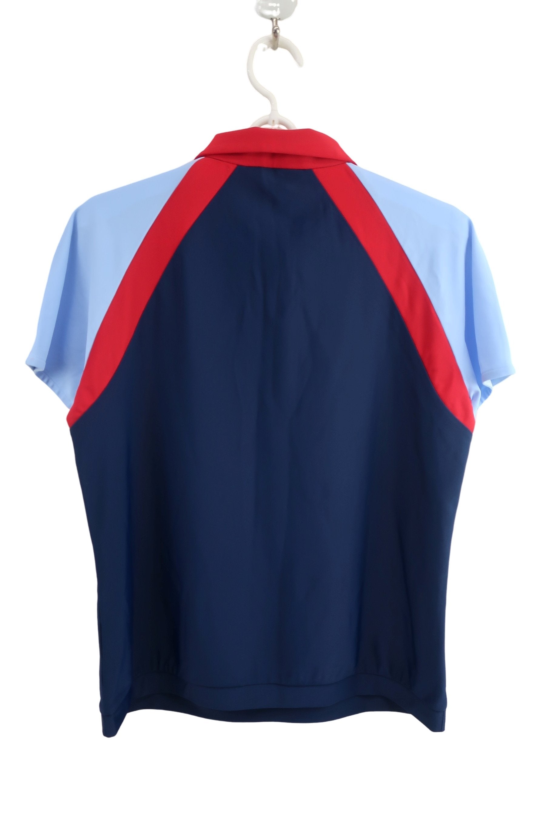 LANVIN SPORT(ランバンスポーツ) ポロシャツ ネイビー赤水色 レディース 40 N-4