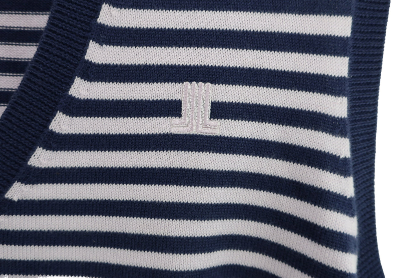 LANVIN SPORT(ランバンスポーツ) ベスト ネイビー薄ピンクボーダー レディース 40 B-2