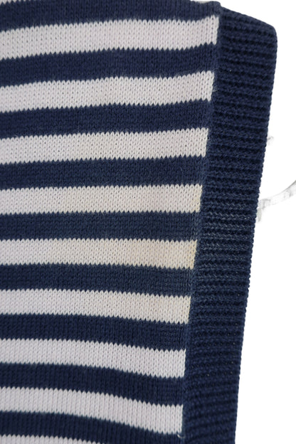 LANVIN SPORT(ランバンスポーツ) ベスト ネイビー薄ピンクボーダー レディース 40 B-3