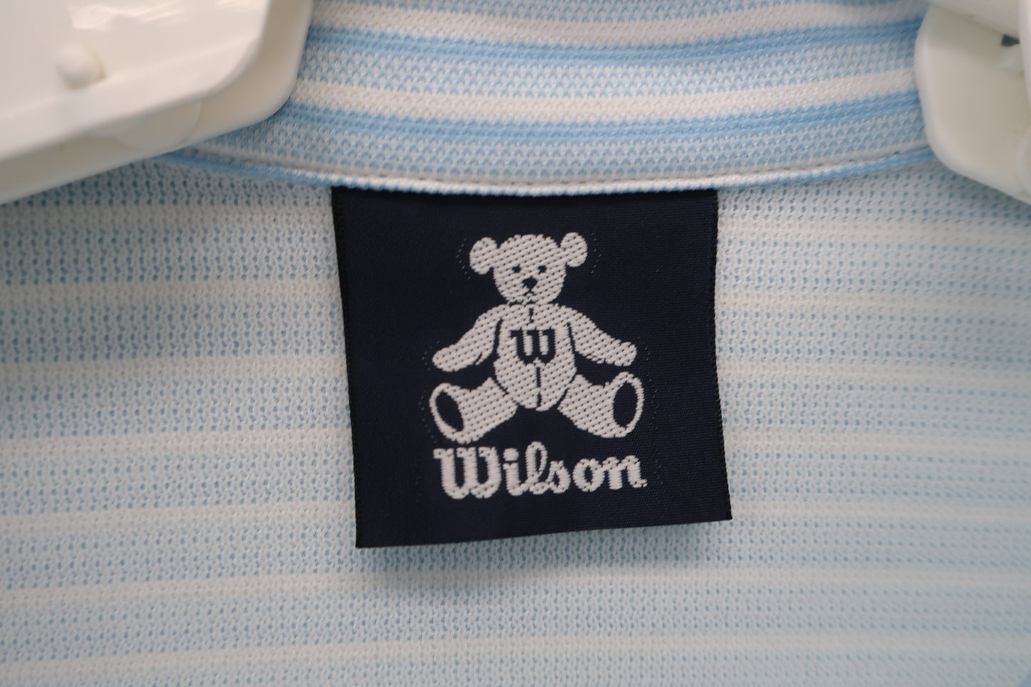Wilson(ウィルソン) ハーフジップシャツ 水色白ボーダー レディース M A-3