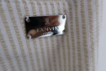 LANVIN SPORT(ランバンスポーツ) パンツ ベージュ白ストライプ レディース 38 A-2
