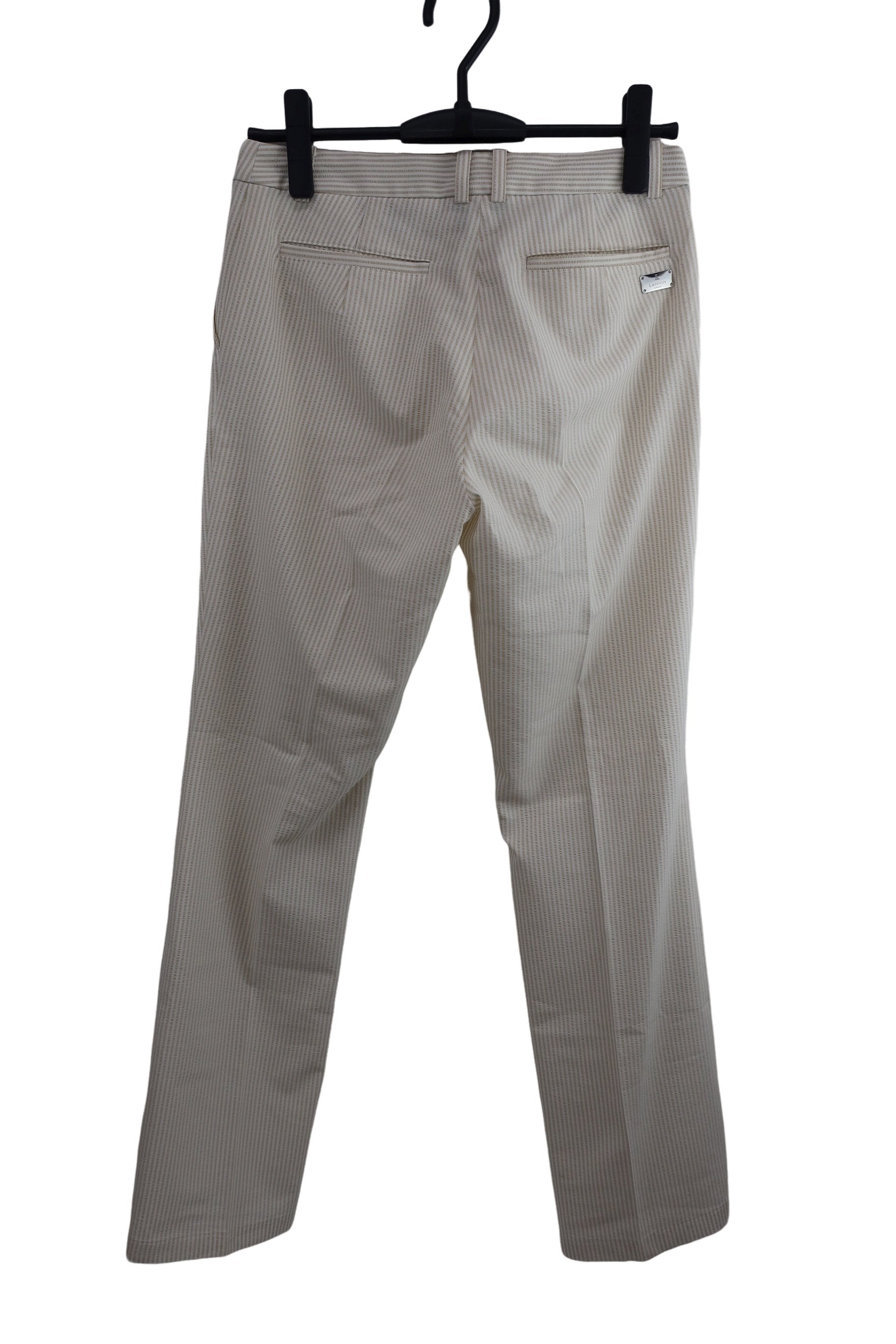 LANVIN SPORT(ランバンスポーツ) パンツ ベージュ白ストライプ レディース 38 A-3