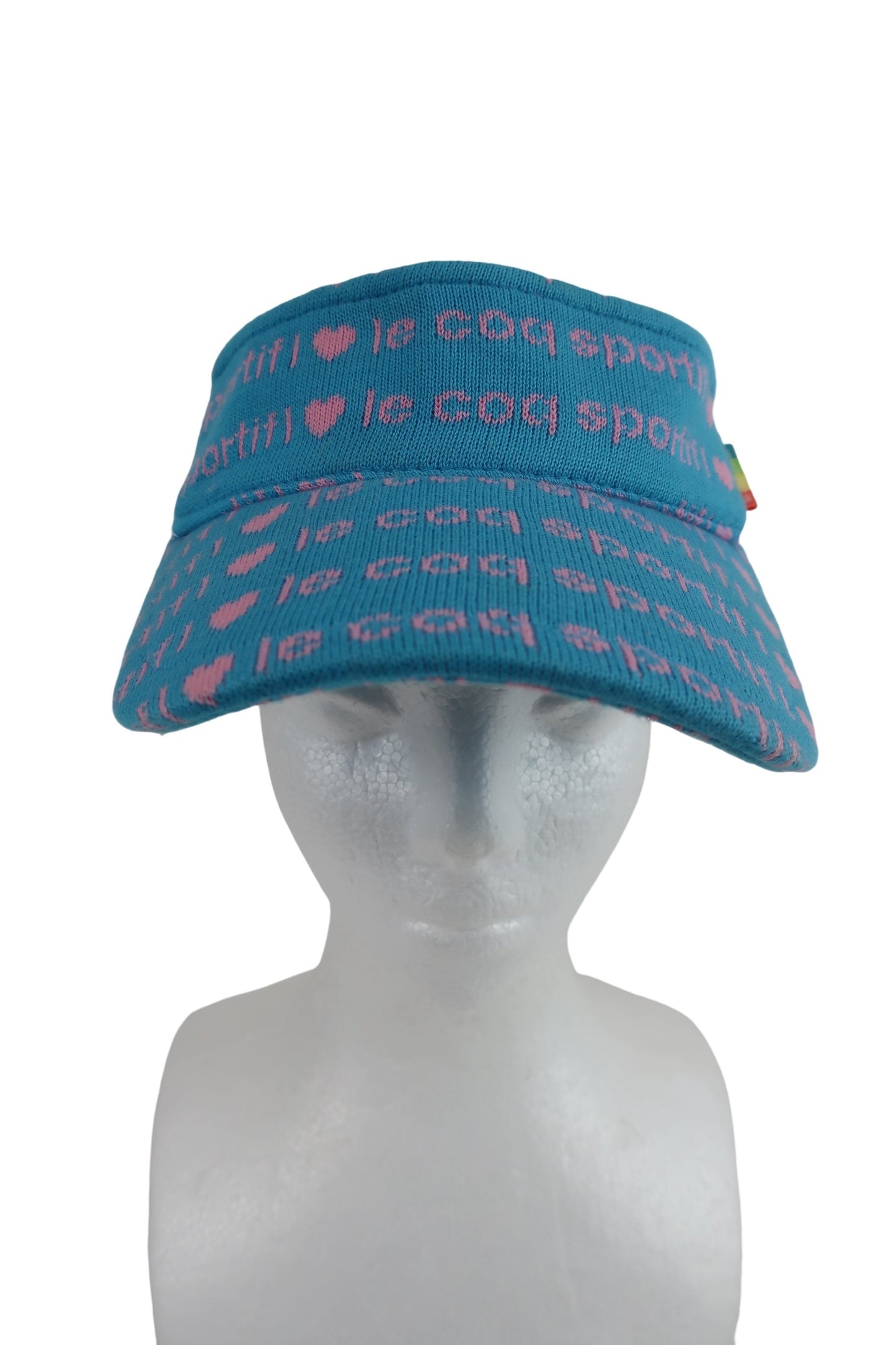 le coq sportif(ルコックスポルティフ) サンバイザー 水色白ピンク レディース F B-2