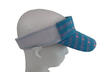 le coq sportif(ルコックスポルティフ) サンバイザー 水色白ピンク レディース F B-3