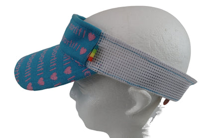 le coq sportif(ルコックスポルティフ) サンバイザー 水色白ピンク レディース F B-6