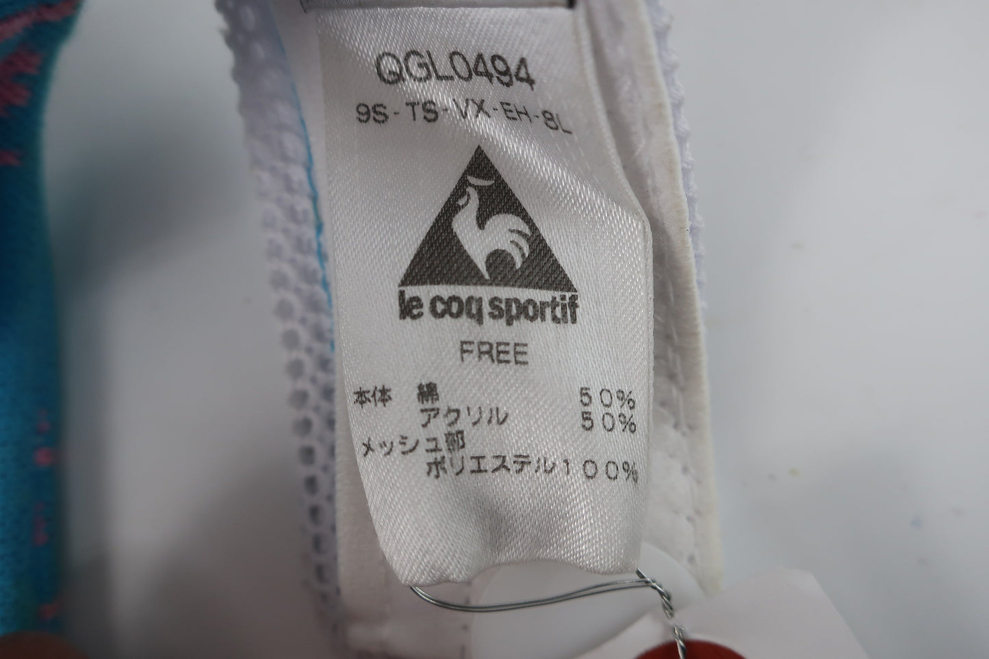 le coq sportif(ルコックスポルティフ) サンバイザー 水色白ピンク レディース F B-10