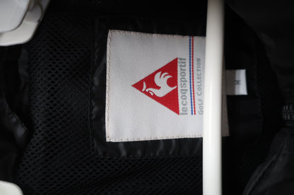 le coq sportif(ルコックスポルティフ) 半袖ナイロンブルゾン 黒地ピンク白 レディース M A-3