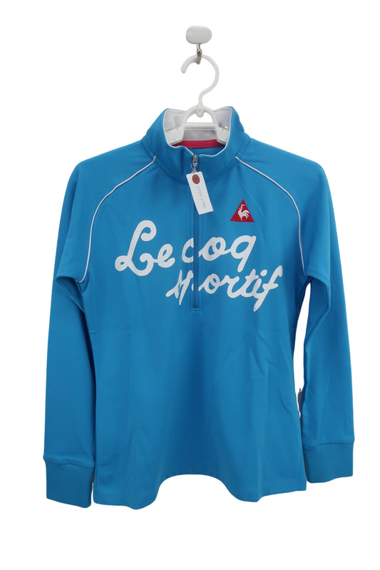 le coq sportif(ルコックスポルティフ) 長袖ハーフジップシャツ 水色 レディース M B-1