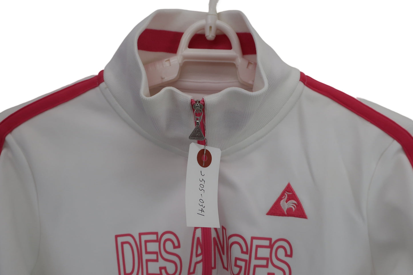 le coq sportif(ルコックスポルティフ) 長袖ハーフジップシャツ 白ピンク レディース M A-2