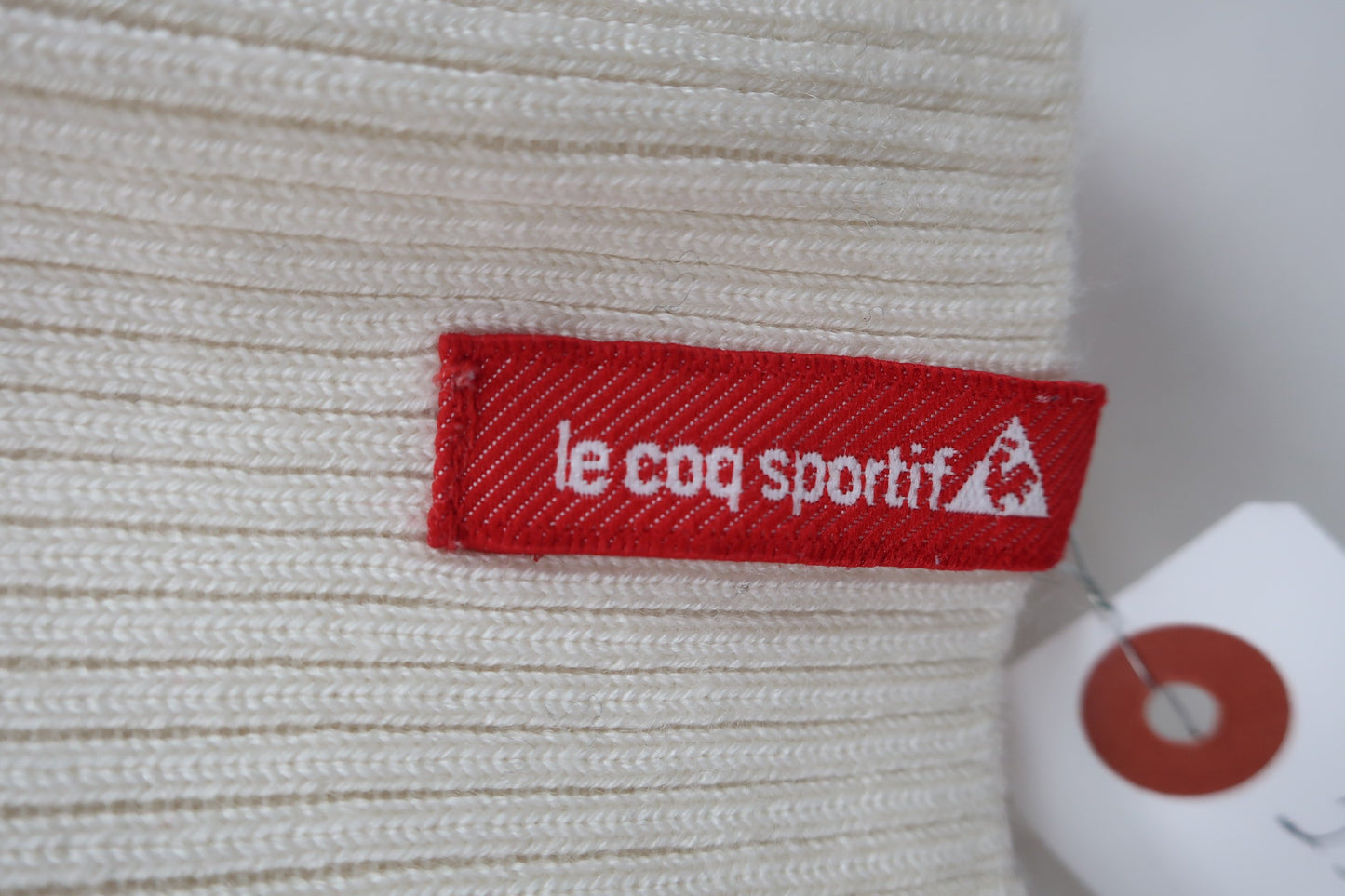 le coq sportif(ルコックスポルティフ) ハイネックセーター 白ピンクハート柄 レディース M B-5