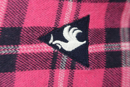 le coq sportif(ルコックスポルティフ) ポロシャツ ピンクネイビーチェック レディース M B-2