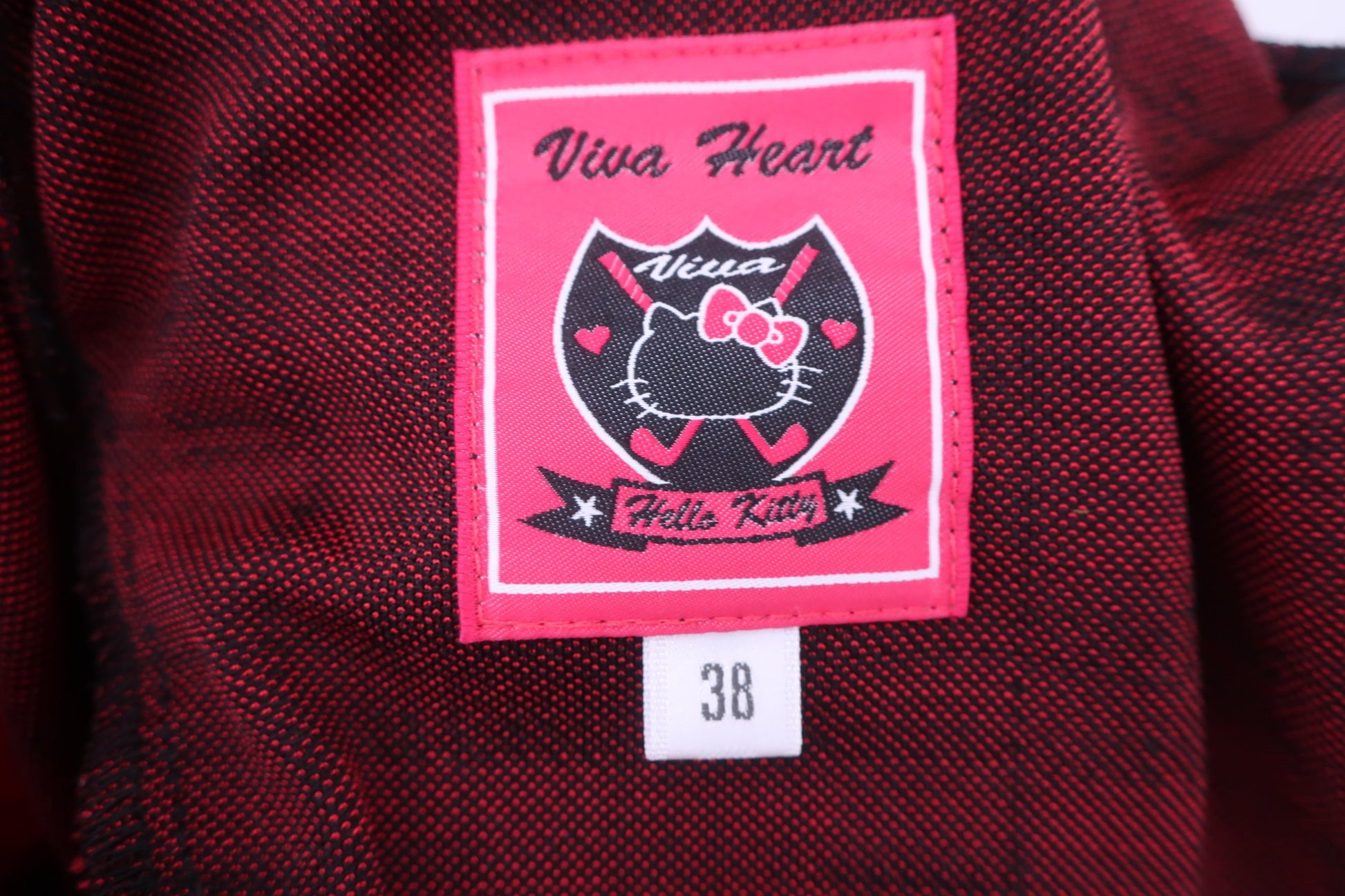 VIVA HEART(ビバハート) パンツ 赤チェック レディース 38 ハローキティコラボ A-5