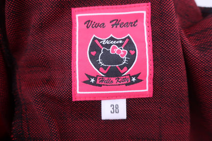 VIVA HEART(ビバハート) パンツ 赤チェック レディース 38 ハローキティコラボ A-5
