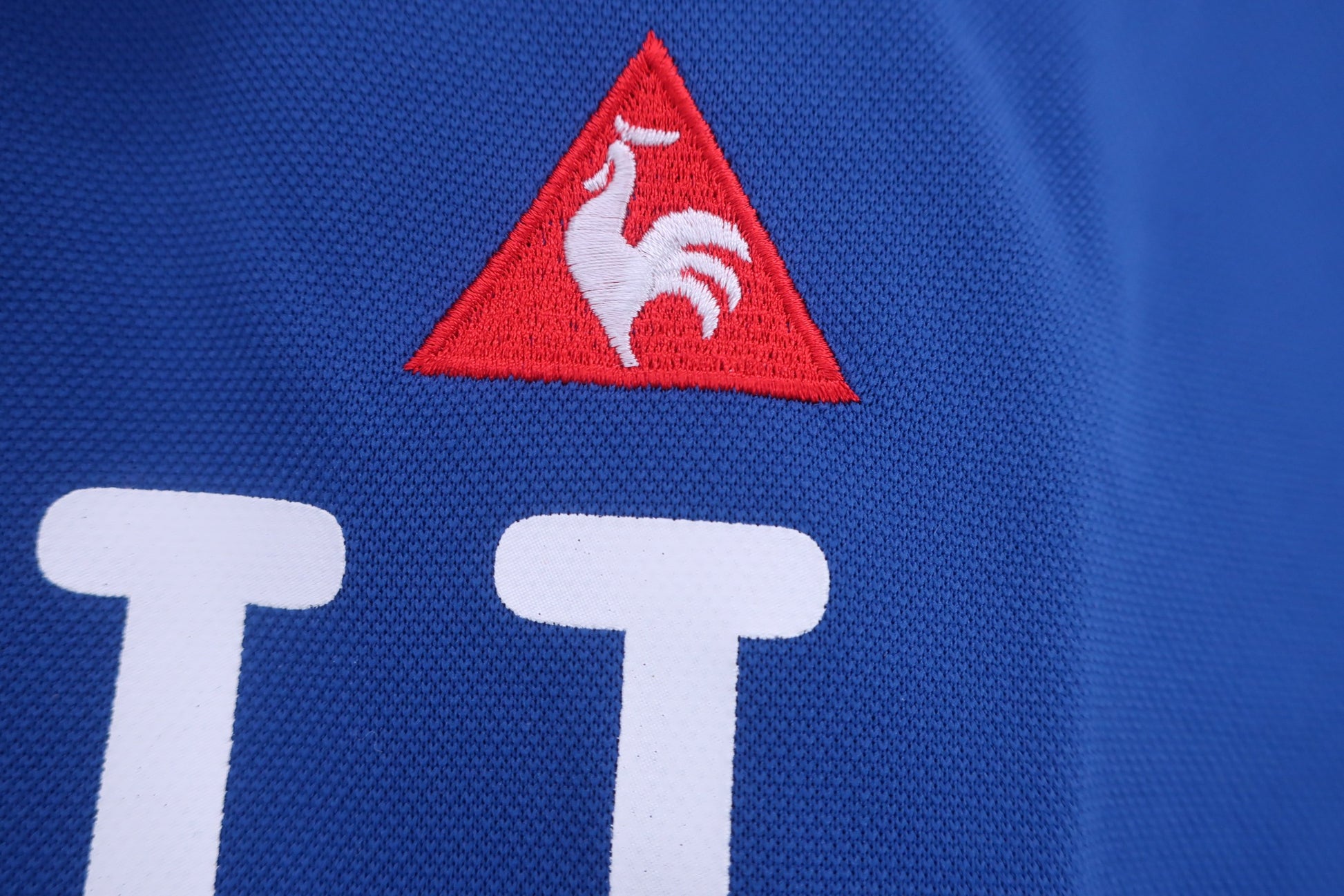 le coq sportif(ルコックスポルティフ) ハーフジップポロシャツ 青白 レディース M A-2