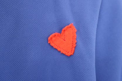 le coq sportif(ルコックスポルティフ) ハーフジップポロシャツ 青白 レディース M A-7