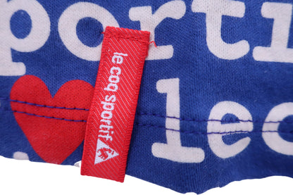 le coq sportif(ルコックスポルティフ) ポロシャツ 紫白文字柄 レディース M B-4