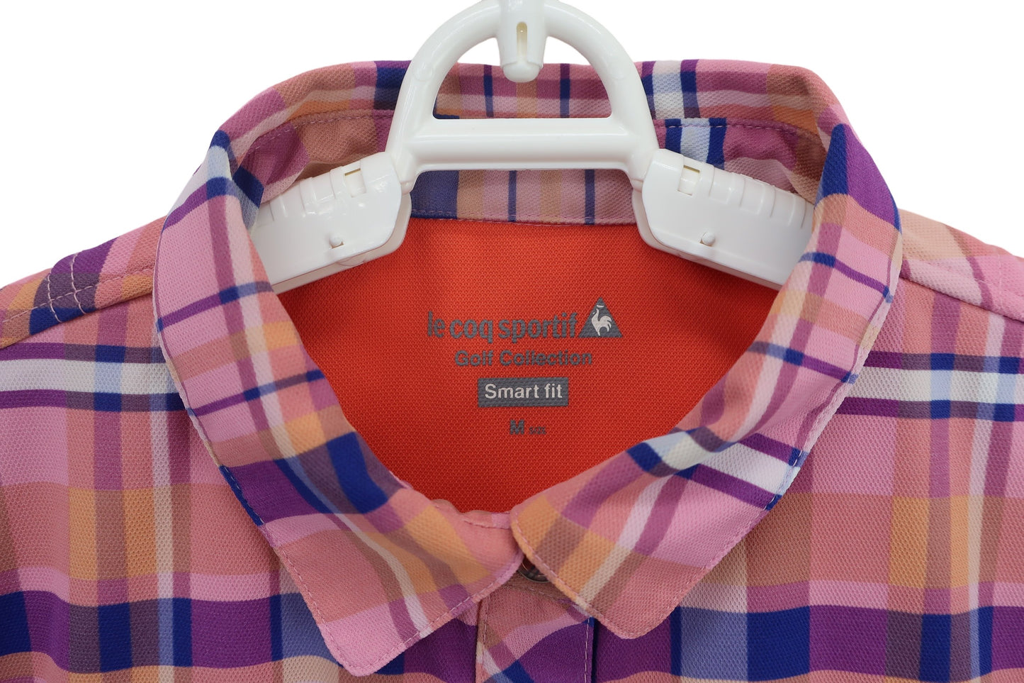 le coq sportif(ルコックスポルティフ) ポロシャツ ピンク系チェック レディース M A-3