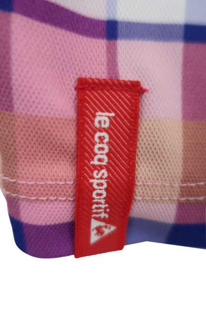 le coq sportif(ルコックスポルティフ) ポロシャツ ピンク系チェック レディース M A-5