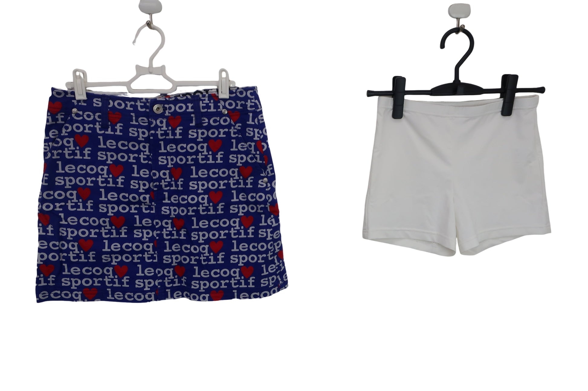 le coq sportif(ルコックスポルティフ) スカート(インナーパンツ付き) 青紫白文字柄 レディース 9 A-1