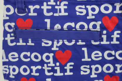 le coq sportif(ルコックスポルティフ) スカート(インナーパンツ付き) 青紫白文字柄 レディース 9 A-5