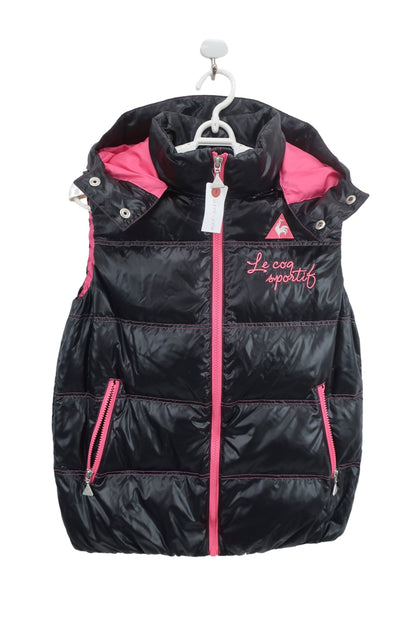 le coq sportif(ルコックスポルティフ) ダウンベスト 黒ピンク レディース M B-1