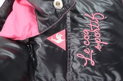 le coq sportif(ルコックスポルティフ) ダウンベスト 黒ピンク レディース M B-2