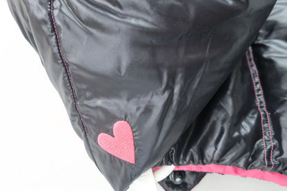 le coq sportif(ルコックスポルティフ) ダウンベスト 黒ピンク レディース M B-7