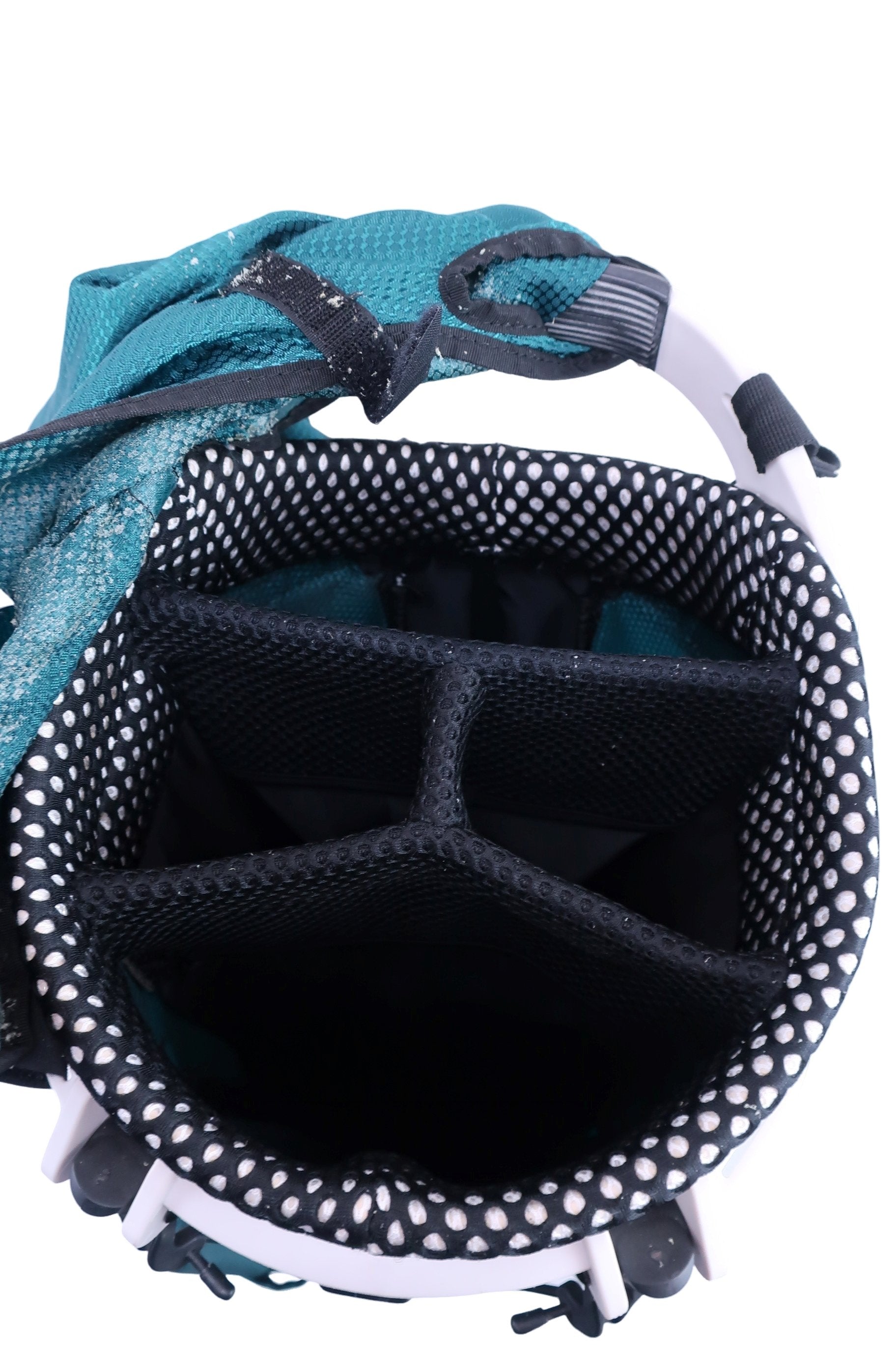 PEARLY GATES(パーリーゲイツ) スタンドキャディバッグ エメラルドグリーン×ホワイト 4分割 B-10