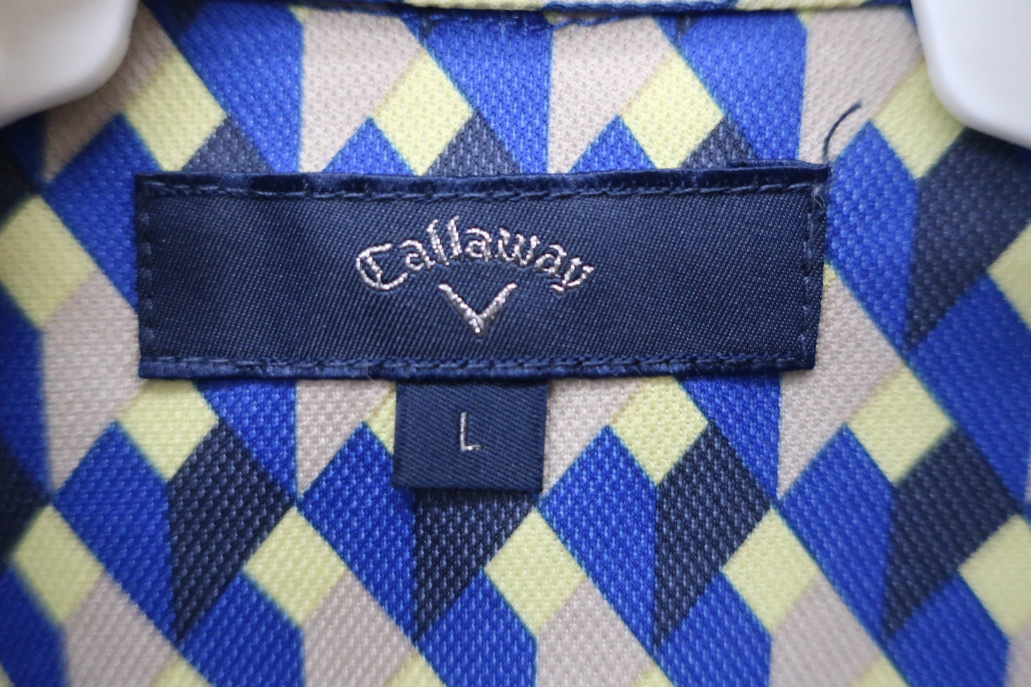 Callaway(キャロウェイ) 長袖ポロシャツ 青黄色総柄 メンズ L 241-6956507 A-3